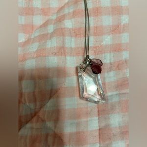 One of a kind show Glass pendant necklace EUC